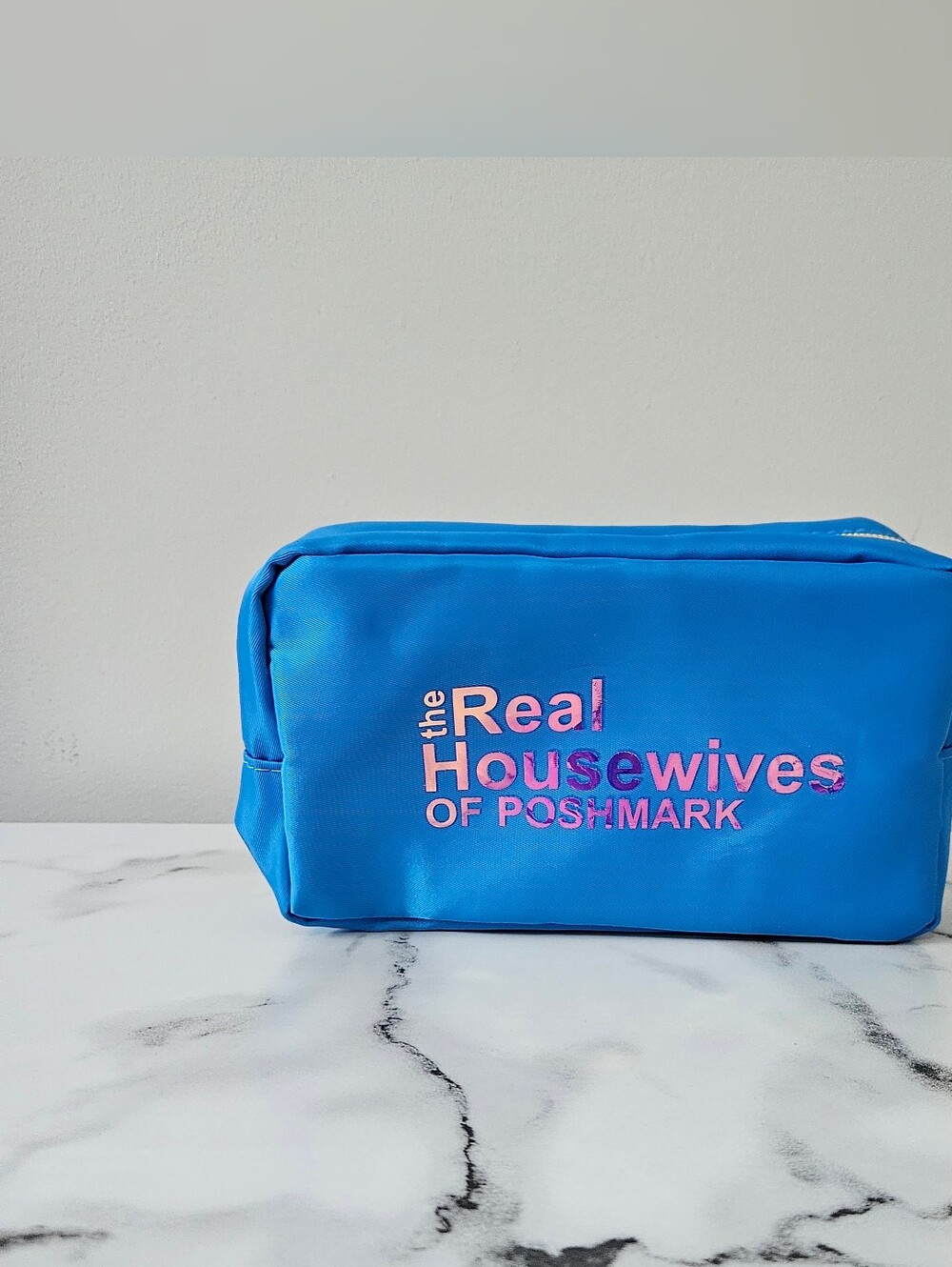 "The Real Housewives Of Poshmark" Nylon Cosmetic Pouch w/ HOLOGRAPHIC Font - Picture 7 of 13